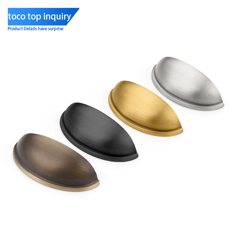 Toco Cabinet Kitchen Door Cup Handle Cupboard Pull Shell Drawer Handle Multiple Colors