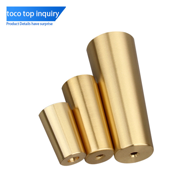 TOCO Round Square golden Brass Furniture LegsWearable Table Chair Legs Furniture Foot Cover ofa Copper Feet