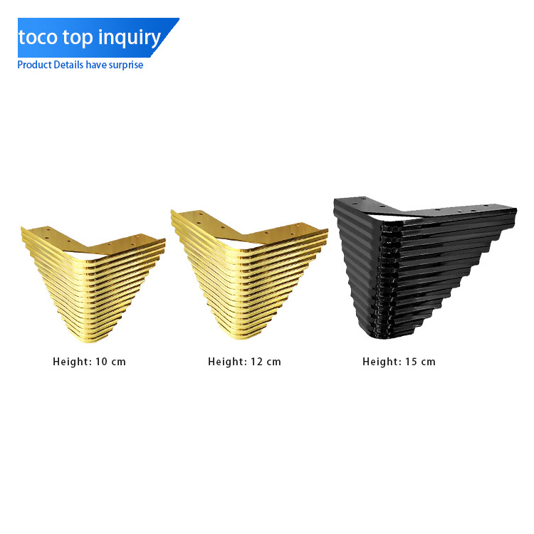 TOCO Sofa Furniture Legs European Light Luxury Style Sofa Legs For Sofa Bed Metal Gold Black Furniture Black gold