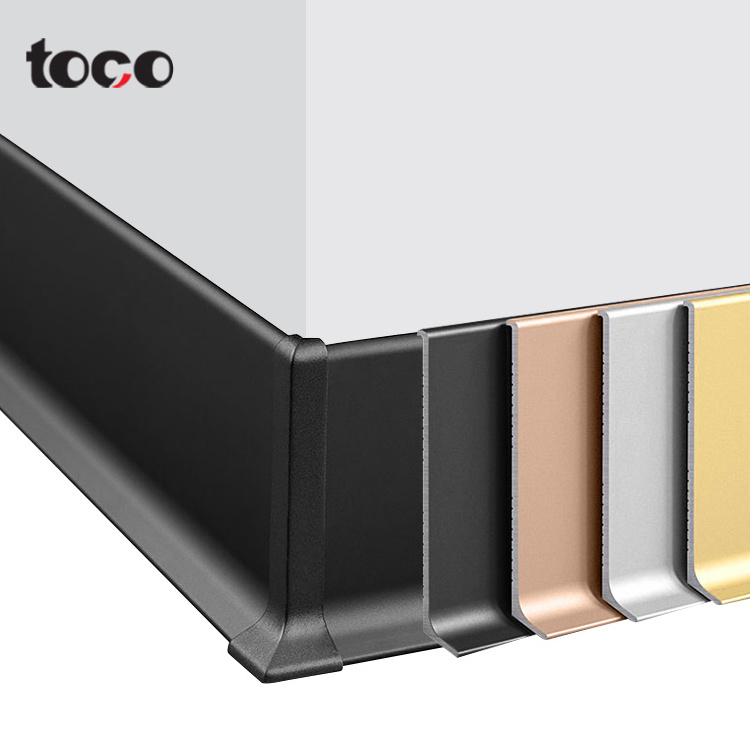 TOCO laminate skirting board cover invisible hospital floor skirting board hotel homogeneus vinyl skirting board 2mm