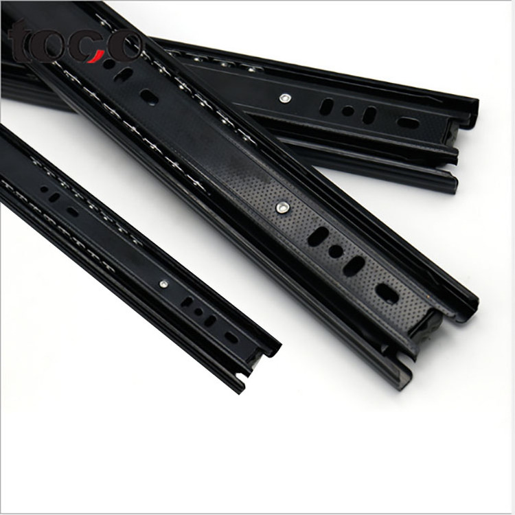 Toco Load Rating Aluminium alloy steel Two way slide rail drawer slide customized telescopic slides