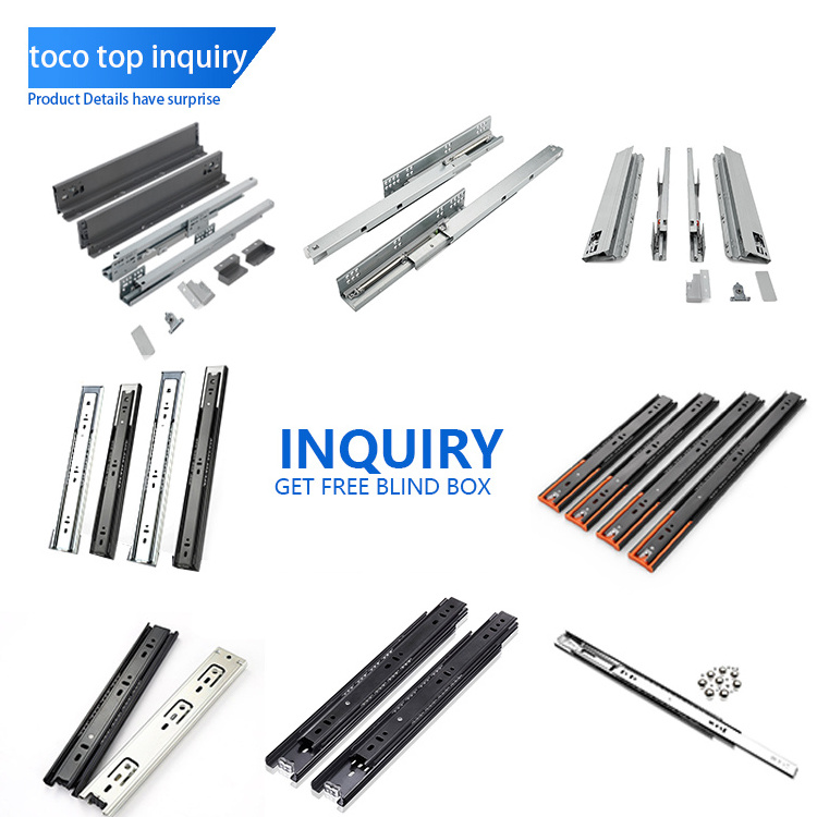 Toco heavy duty roller bearing drawer slides metal drawer guide rails telescopic slides linear rails