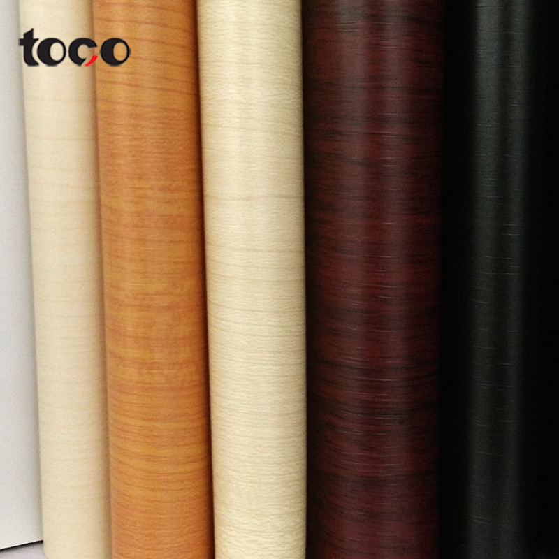 TOCO Door Sheet Contact Paper Selfadhesive Vinyl Kitchen Tiles Cold Vacuum Pvc Film For Mdf