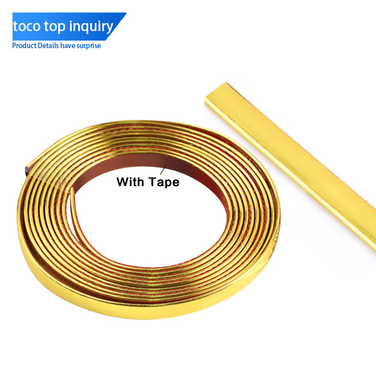 Toco Industrial U Shaped Pvc Melamine Abs Mdf 3d Dual Colour Acrylic Metal Golden Edge Banding Tape For Furniture 2mm 35mm 40mm