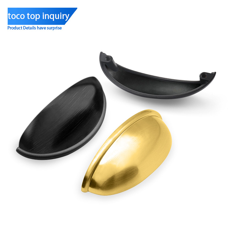 Toco Cabinet Kitchen Door Cup Handle Cupboard Pull Shell Drawer Handle Multiple Colors