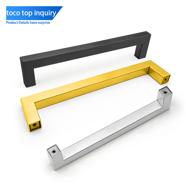 Toco Creative Brass Furniture Handles Nordic Gold And Black Solid Light Luxury Style Handle Furniture Kitchen Cabinet Knobs