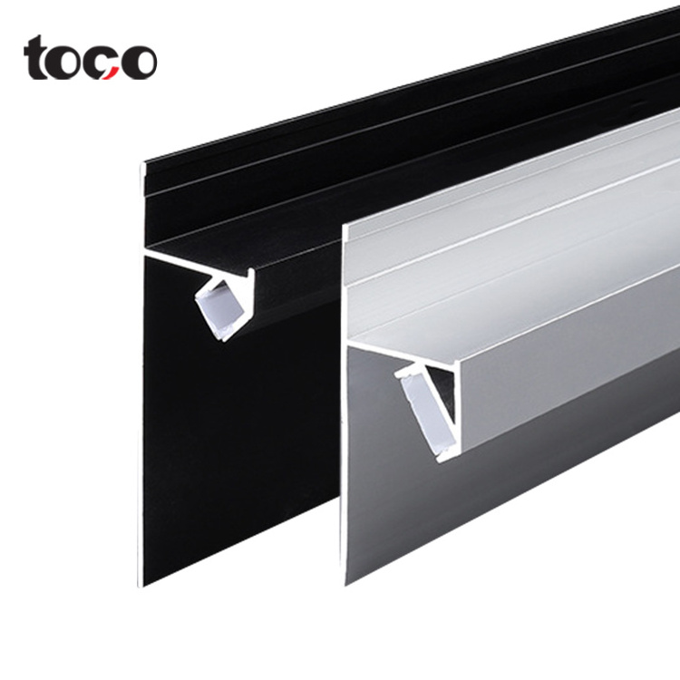 TOCO Aluminium Accessories Baseboard Wall Flooring LED Skirting Board aluminum led baseboard lighting skirting