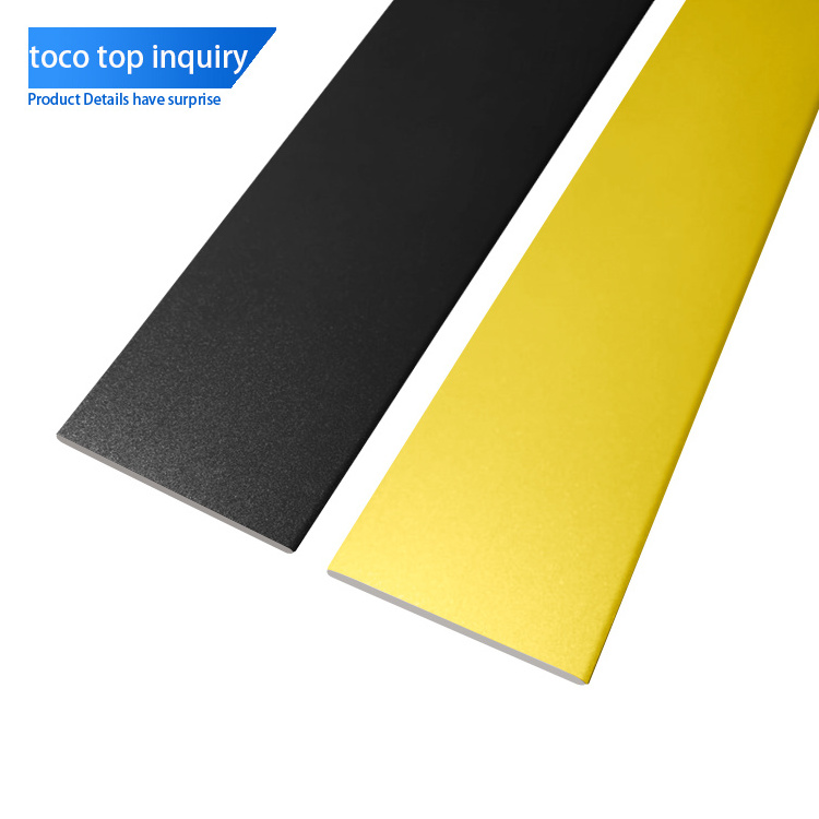 Toco Mirror Gold Finish Stainless Steel Tile Trim For Wall Furniture Decorative Flat Strips Profile Metal Trim Strip