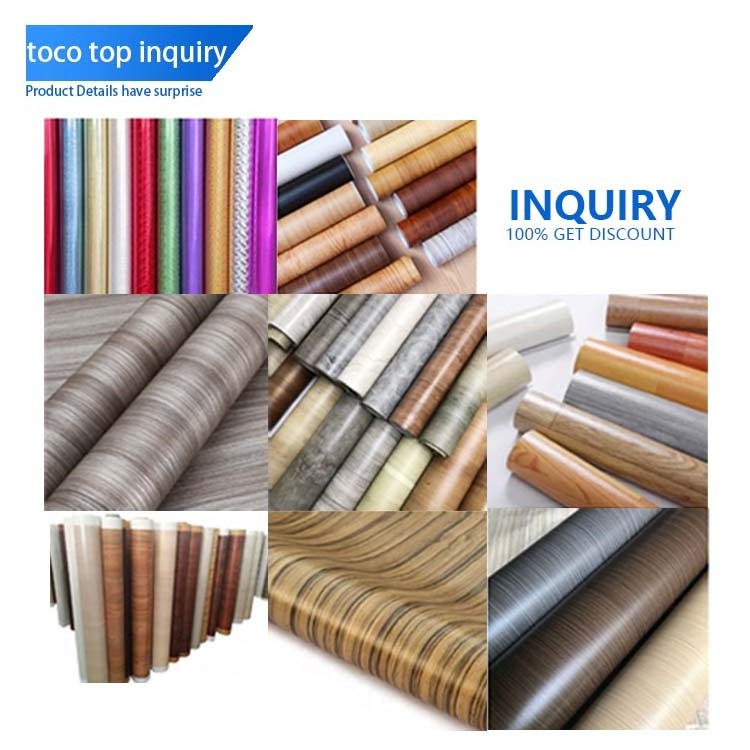 PVC Decor Films Self Adhesive Wood Grain Decorative Films For Furniture Wall Decor Wallpaper