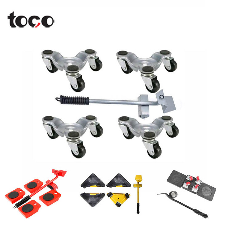 TOCO Hot sells 5 in 1 Moving Heavy Object Handling Tool Floor Safe heavy Furniture Rollers Move Tools