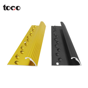 Toco Floor Carpet Edge Protector Trim Stairs Metal Carpet Edging Strip Silver Stretcher Tubes For Doorways Aluminum Cover Strips