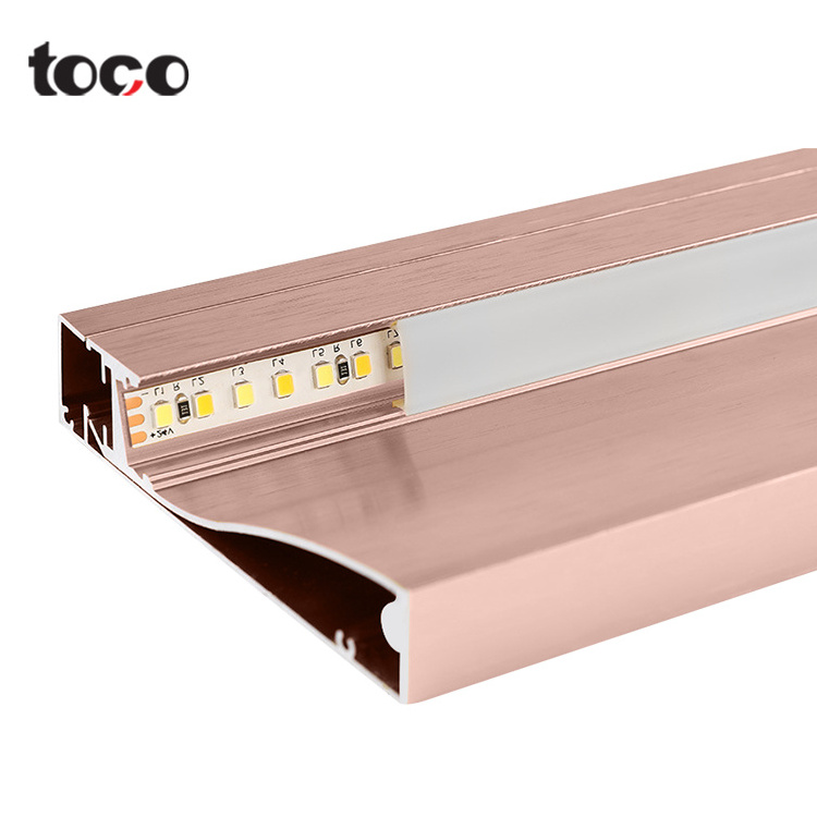 TOCO Aluminium Accessories Baseboard Wall Flooring LED Skirting Board aluminum led baseboard lighting skirting