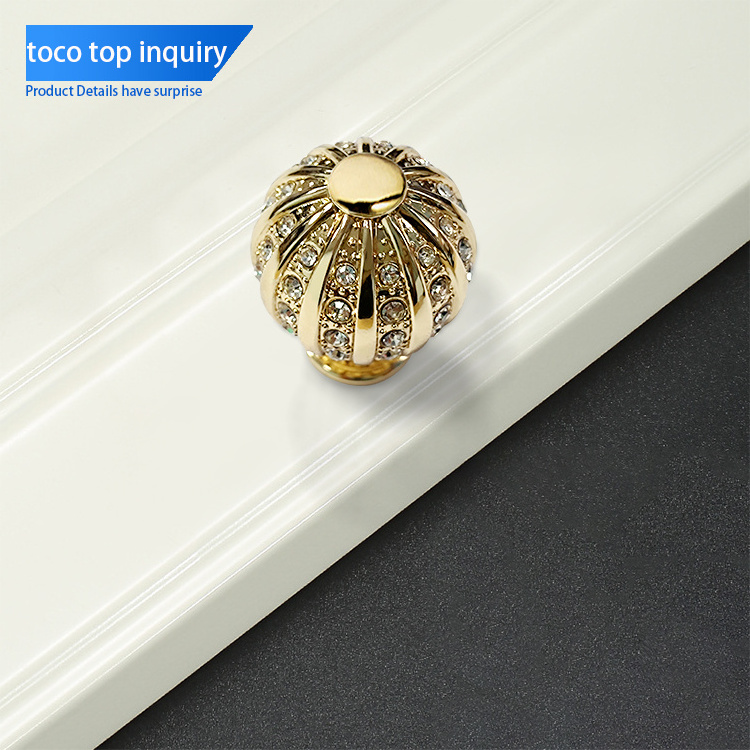 TOCO cabinet aluminum brushed gold cabinet handle bras moon handle black knurled lever handle furniture knobs