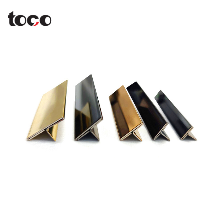 TOCO wood grain plastic t moulding,vinyl t-mold edge banding,t-shaped tile edging trim