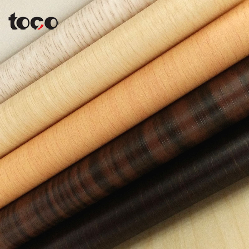 TOCO Door Sheet Contact Paper Selfadhesive Vinyl Kitchen Tiles Cold Vacuum Pvc Film For Mdf