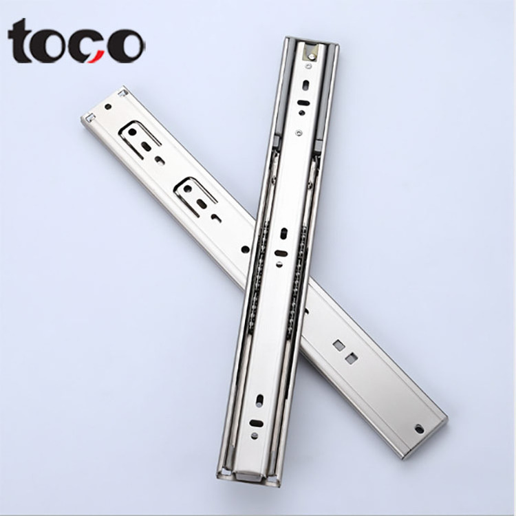 toco Kitchen Cabinet Tool Box Drawer Slides rail 3-Fold Extension Ball Bearing Telescopic channel drawer table slide