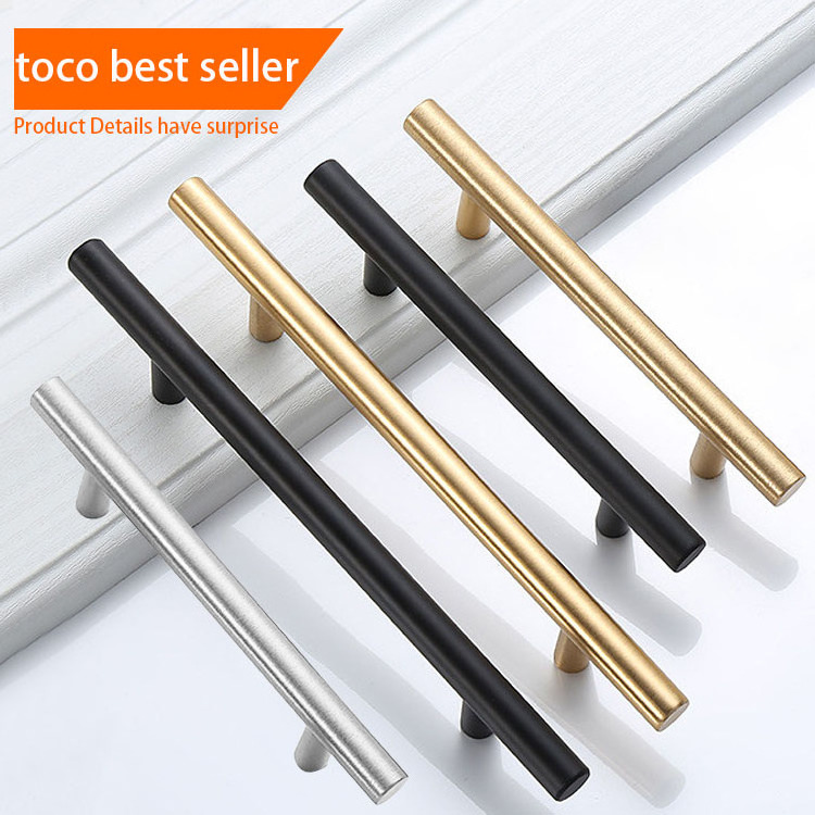 TOCO cabinet pull handle brass long wardrobe brass solid cupboard kitchen cabinet handle