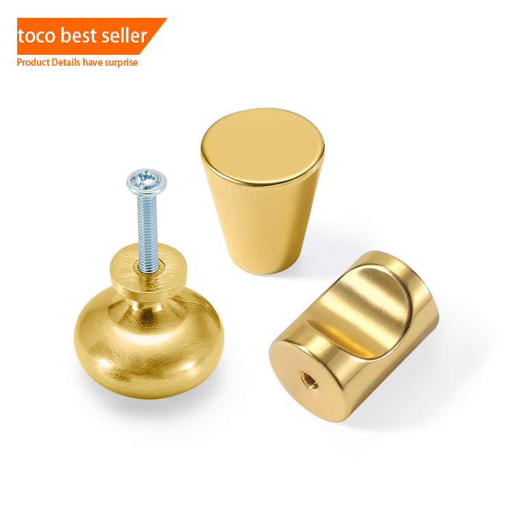 Toco new design furniture handles door crystal concealed kitchen cabinet cast iron aluminum Single hole handle and knobs cheap