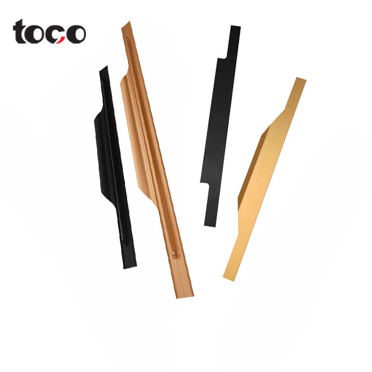 TOCO farmhouse cabinet pulls furniture handlebar tape t bar golden line cabinet handle for wood door