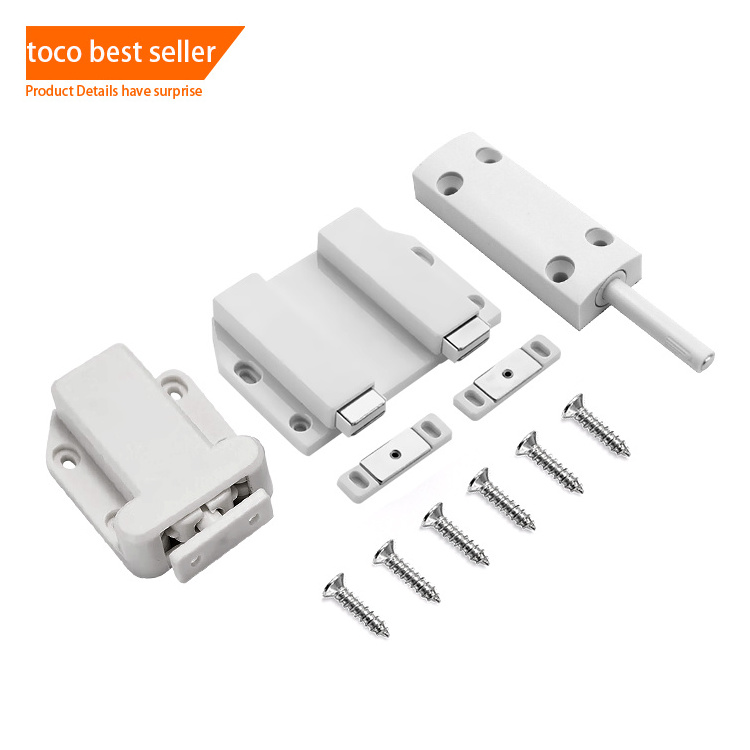 Toco Manufacturers Aluminium Iron Abs Concealed Kitchen Magnetic Double Door Catches Furniture Cabinet Door Closers Strong