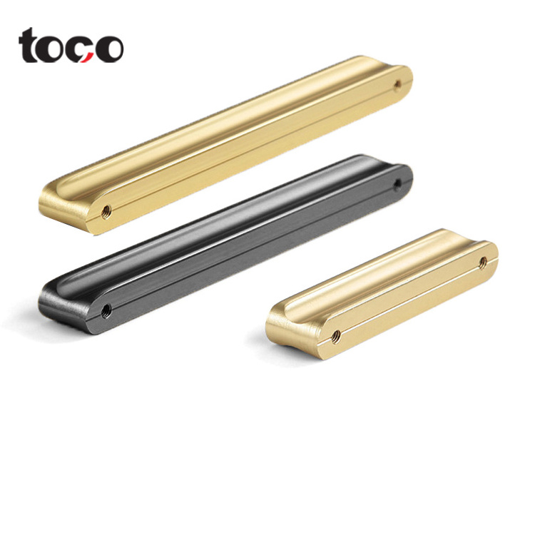 TOCO thomasville furniture small handles edge handle black accessory cabinet drawer pull handle brass knobs