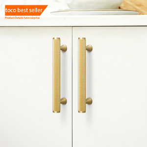 Toco Antique Brass Pulls Push Front Pocked Door Handles Drawer Wardrobe Cabinet Cupboard Solid Brushed Brass Big Knobs Hardware