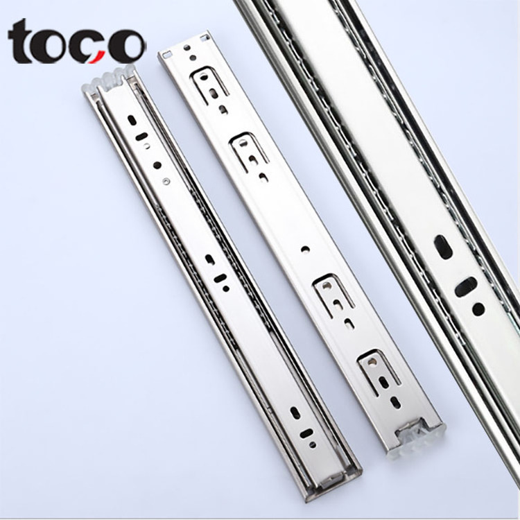 toco Kitchen Cabinet Tool Box Drawer Slides rail 3-Fold Extension Ball Bearing Telescopic channel drawer table slide