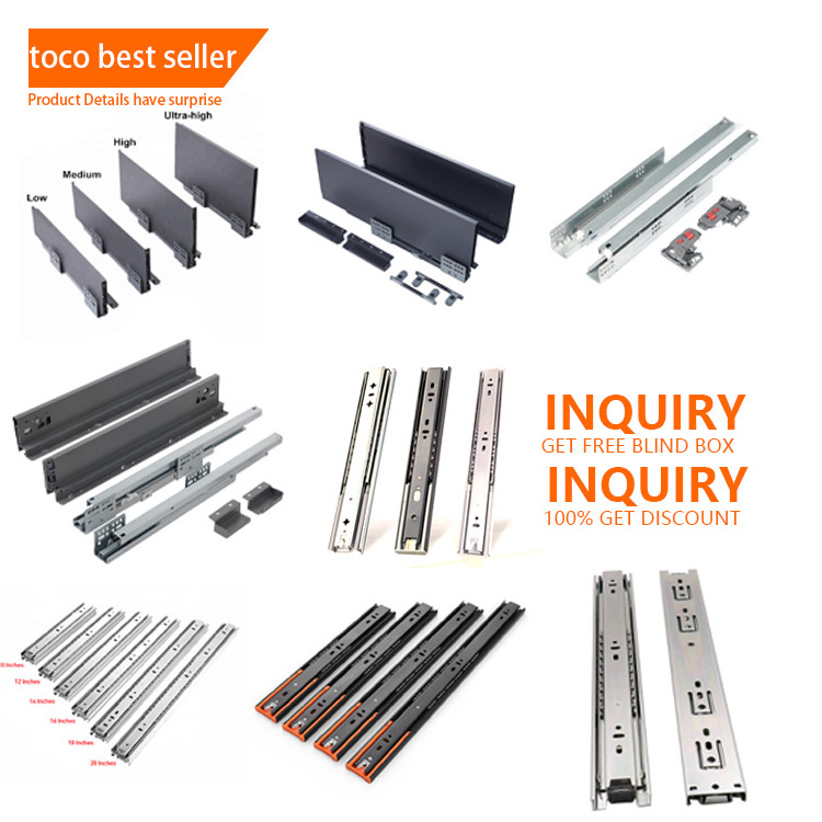 toco telescopic sliding door undermount draw slide telescopic channel heavy duty drawer slide