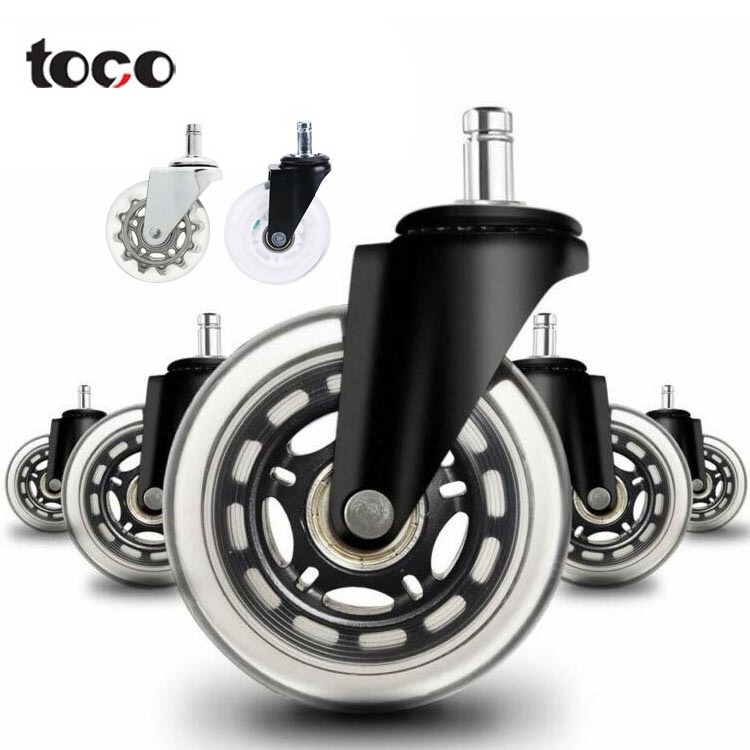 toco Furniture roller Office Chair swivel transparent casters wheels desk chair casters wheels