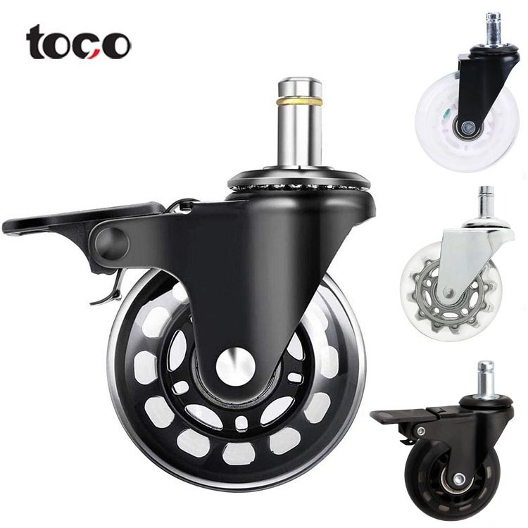 toco Furniture roller Office Chair swivel transparent casters wheels desk chair casters wheels