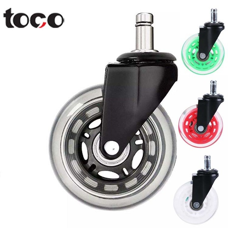 toco Furniture roller Office Chair swivel transparent casters wheels desk chair casters wheels