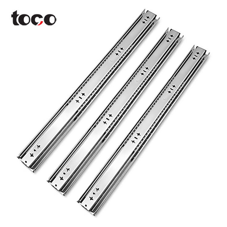 toco heavy duty locking slides full extens telescopic rail roller bearing drawer metal drawer rail