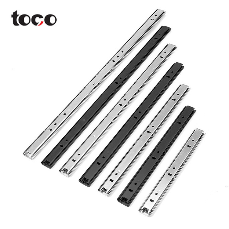 TOCO furniture kitchen telescopic slide push open telescopic rails correderas telescopicas drawer runner