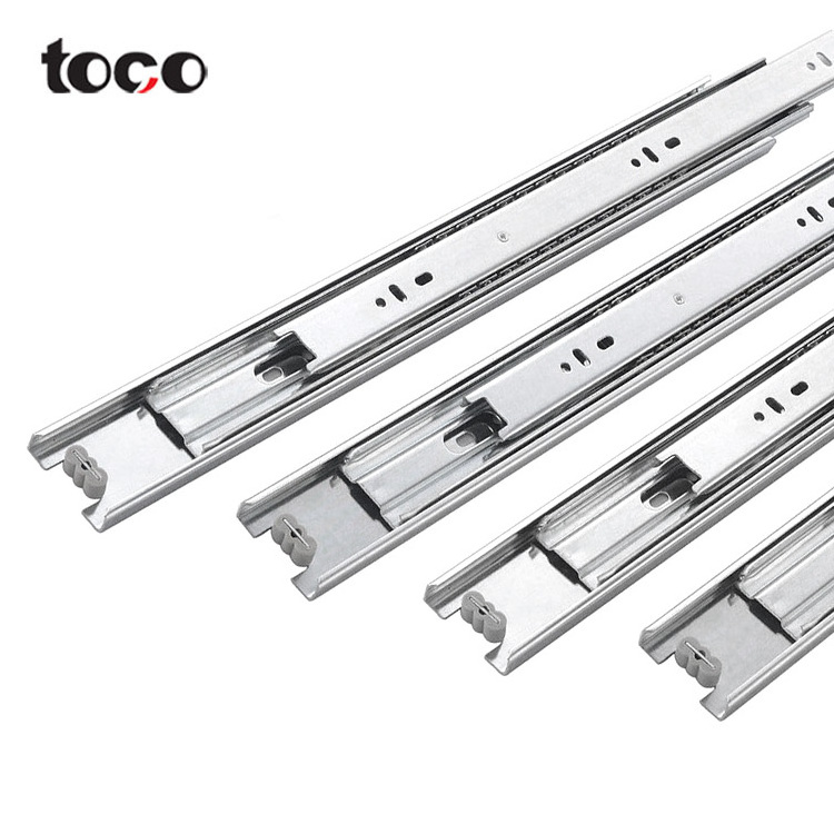 TOCO furniture kitchen telescopic slide push open telescopic rails correderas telescopicas drawer runner