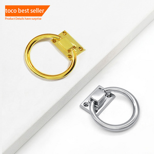 Toco Sofa Chair Handle Buckle Gold Silver Zinc Alloy Hardware Door Cabinet Drawer Chair Ring Handle