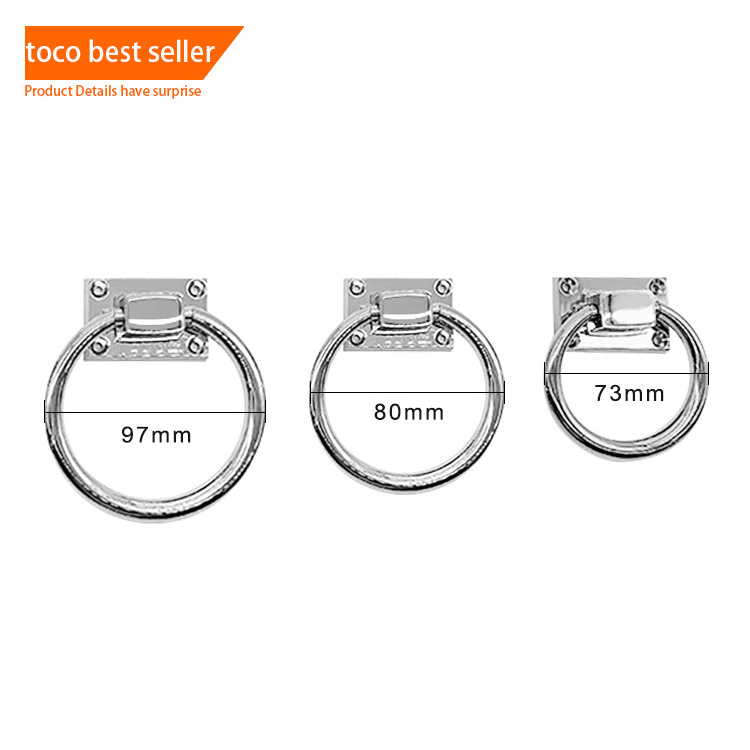 Toco Sofa Chair Handle Buckle Gold Silver Zinc Alloy Hardware Door Cabinet Drawer Chair Ring Handle