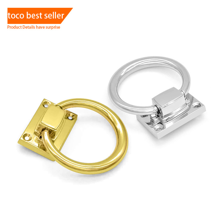 Toco Sofa Chair Handle Buckle Gold Silver Zinc Alloy Hardware Door Cabinet Drawer Chair Ring Handle