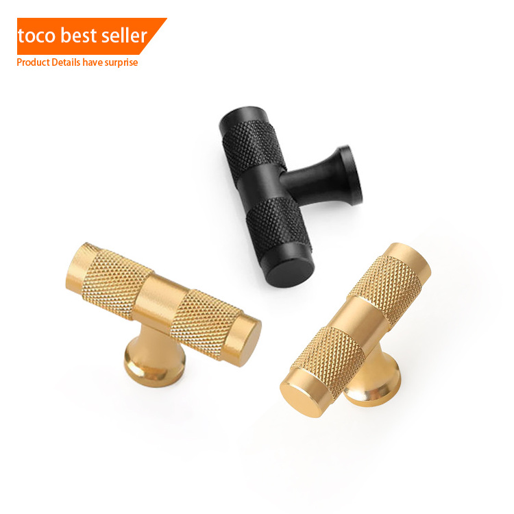 Toco New Design Classic Customized  Furniture Decoration Kitchen Cabinet Knob Accessory Solid One Black Long Pull Handles