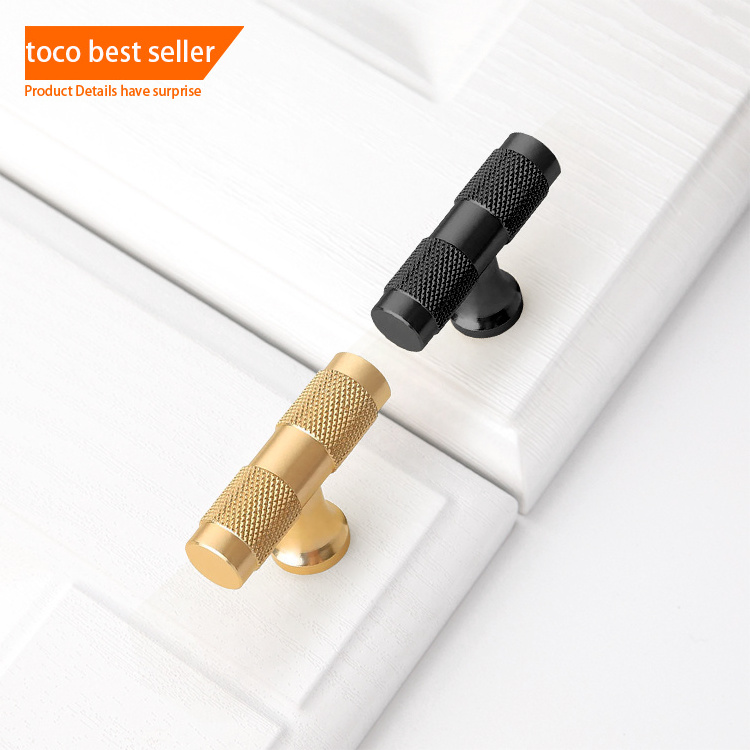 Toco New Design Classic Customized  Furniture Decoration Kitchen Cabinet Knob Accessory Solid One Black Long Pull Handles