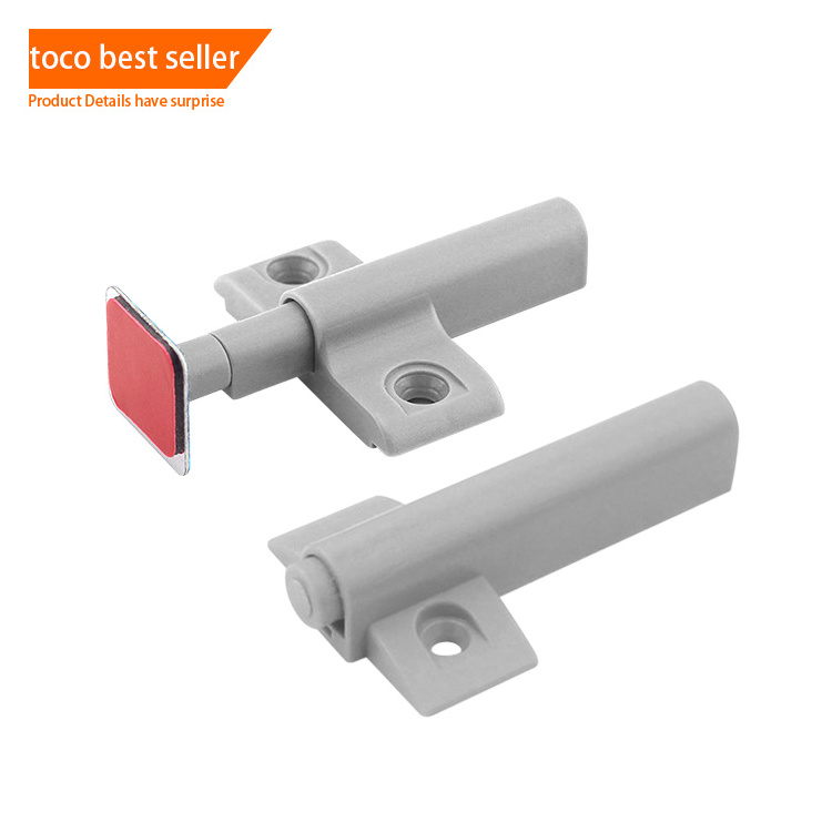 Toco Small Plastic Push To Open Latch For Cabinet Door Fasteners Drawer Push Self Closing Cabinet Door Latche Rebound Device