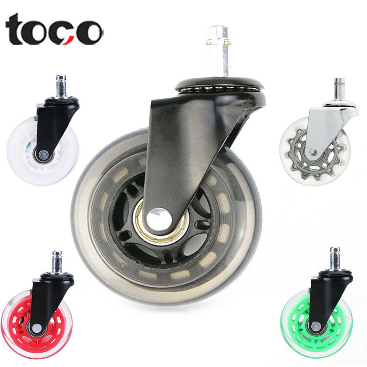 toco Furniture Office Chair Caster Brake Rubber Replacement Castors Wheels 3 Inch caster wheel