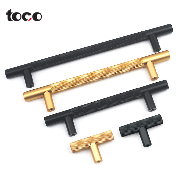 TOCO cabinet door pull edge handle invisible hidden long hardware handle stainless steel pull edge handle for cabinets