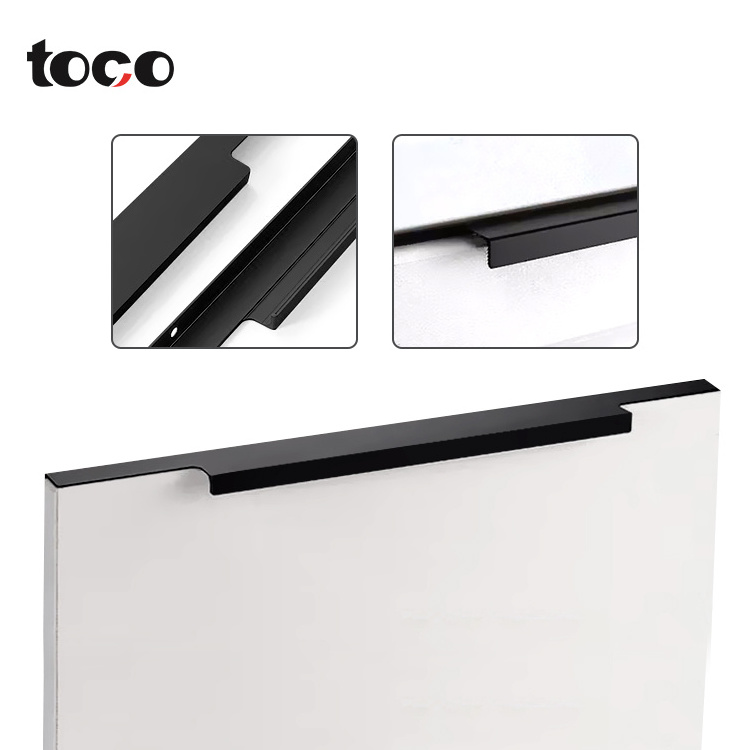 Toco Kitchen Drawer Wardrobe Door Pull Handle Cabinet Invisible Long Hardware Handle