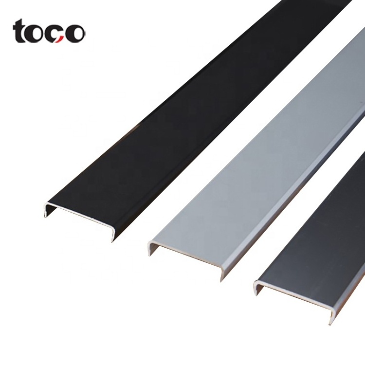 TOCO Aluminum Shape Edging Style Molding 16mm U Shaped Pvc Profiles Edge Banding Trim