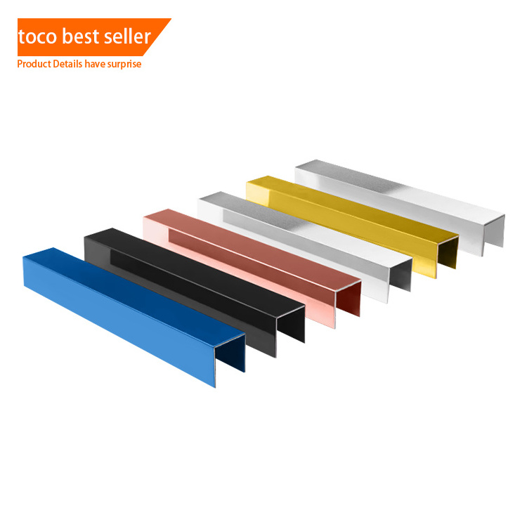 Toco Aluminum Laminate Floor Door Edging Reducer Trims Decorative Thresholds Aluminum Edge For Ceiling Dance Floor Tiles Trim