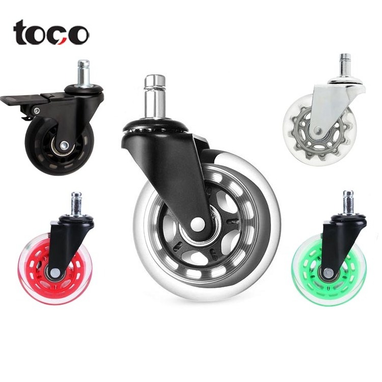 toco Furniture Office Chair Caster Brake Rubber Replacement Castors Wheels 3 Inch caster wheel