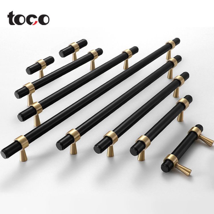 TOCO cabinet door pull edge handle invisible hidden long hardware handle stainless steel pull edge handle for cabinets