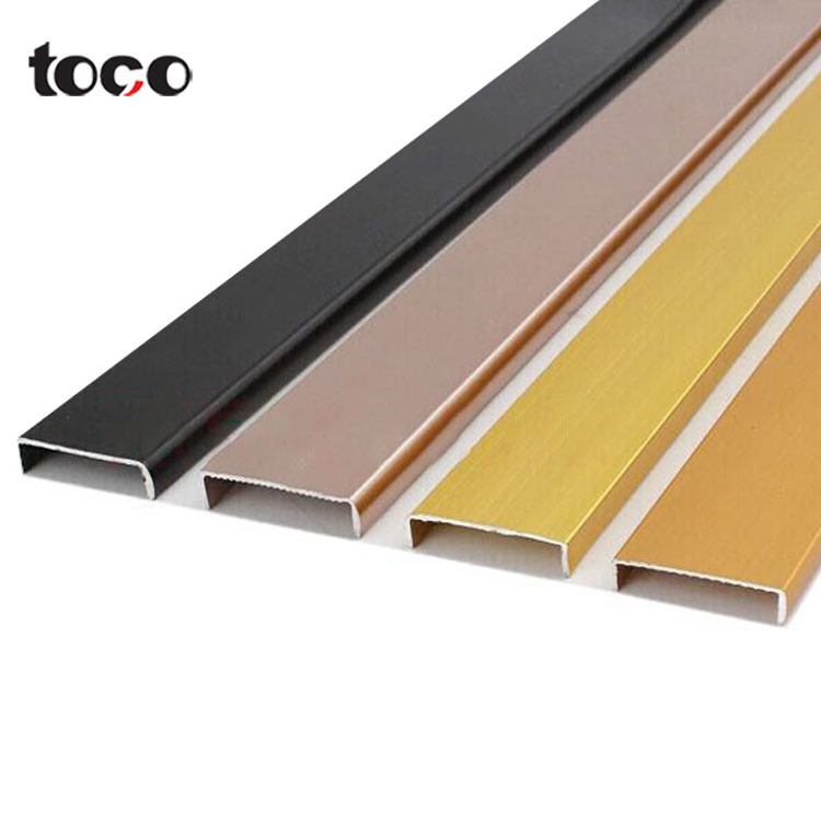 TOCO Aluminum Shape Edging Style Molding 16mm U Shaped Pvc Profiles Edge Banding Trim