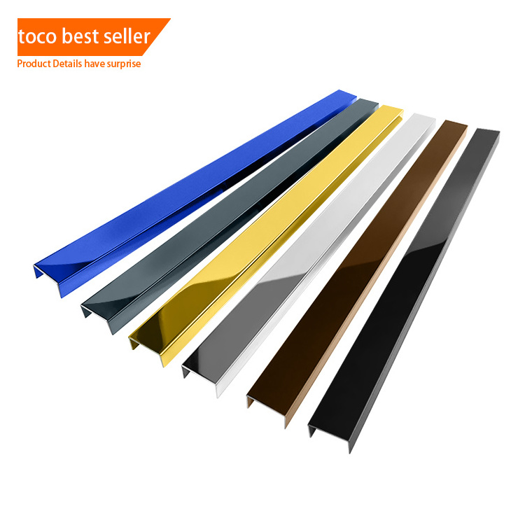 Toco Aluminum Laminate Floor Door Edging Reducer Trims Decorative Thresholds Aluminum Edge For Ceiling Dance Floor Tiles Trim