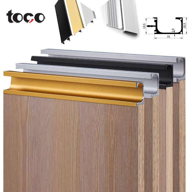 toco Knob For Kitchen Cabinet G Brushed Satin Drawer  Interior Door Armrest Frame Aluminum Pull Handle